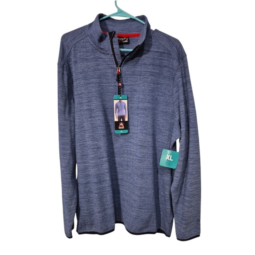 Nwt Avalanche Men's 1/4 Zip Fleece Pullover Sweatshirt, Blue XL